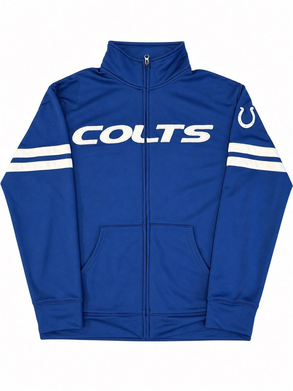 Indianapolis Colts Jacket Adult L Blue NFL Football Full Zip Sweatshirt Jacket